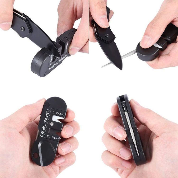 Outdoor Foldable Pocket EDC Gear Sharpener Survival Tool Camping Gear