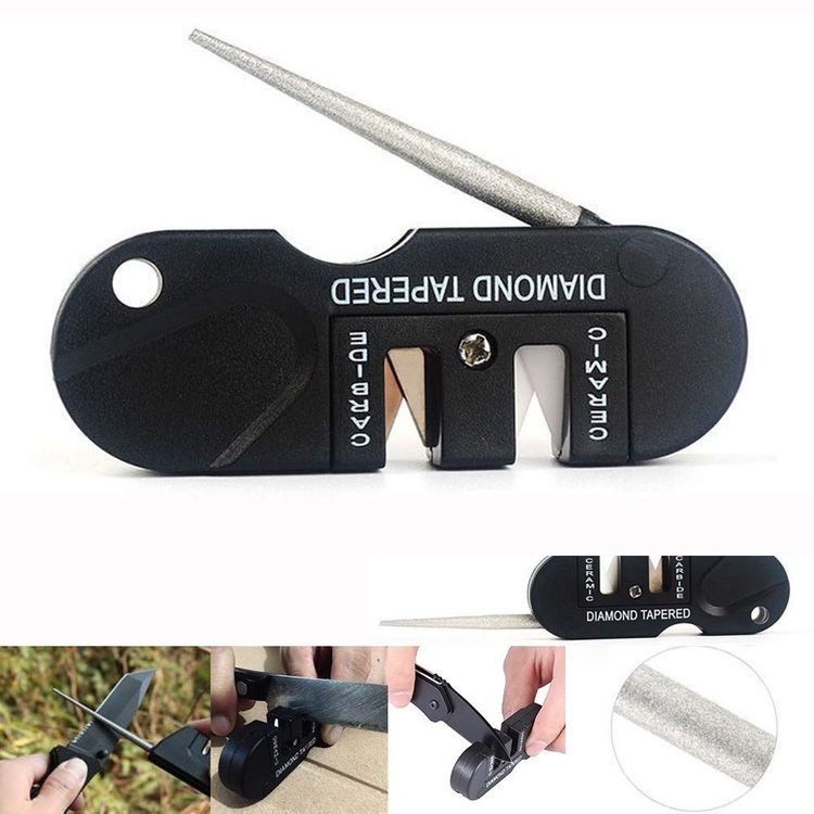 Outdoor Foldable Pocket EDC Gear Sharpener Survival Tool Camping Gear