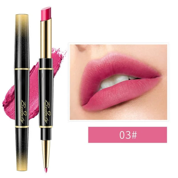 Double-ended Lipstick Automatic Lip Liner Matte Matte Waterproof Non-fading Non-stick Lipstick