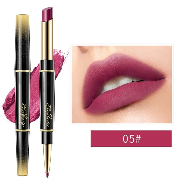 Double-ended Lipstick Automatic Lip Liner Matte Matte Waterproof Non-fading Non-stick Lipstick