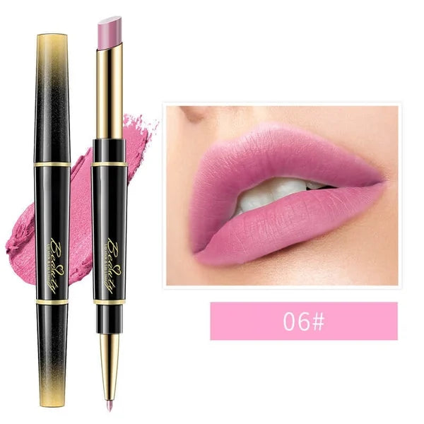 Double-ended Lipstick Automatic Lip Liner Matte Matte Waterproof Non-fading Non-stick Lipstick