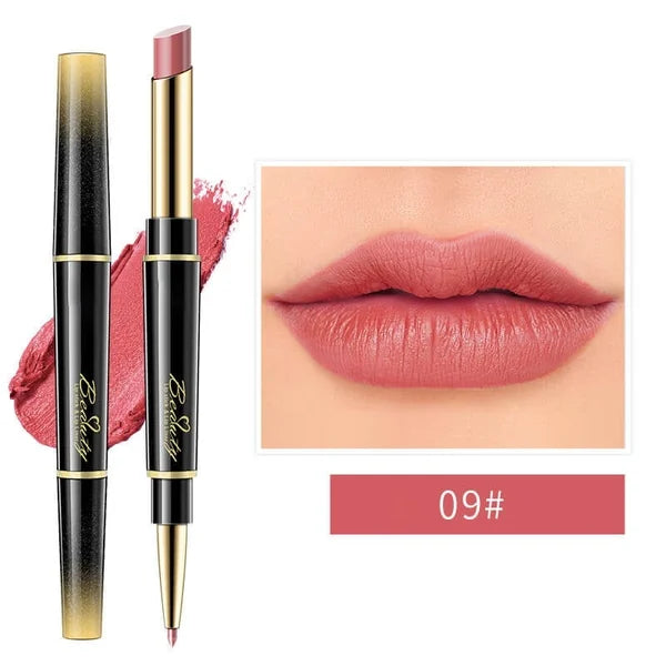 Double-ended Lipstick Automatic Lip Liner Matte Matte Waterproof Non-fading Non-stick Lipstick