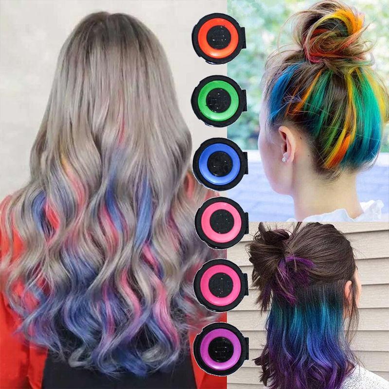 6 COLORS TEMPORARY HAIR CHALK SET FAST HAIR DYE POWDER【No damage to hair, using ion hair powder】