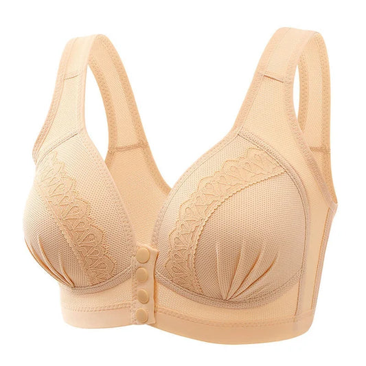 2023 Front Button Breathable Skin-Friendly Cotton Bra