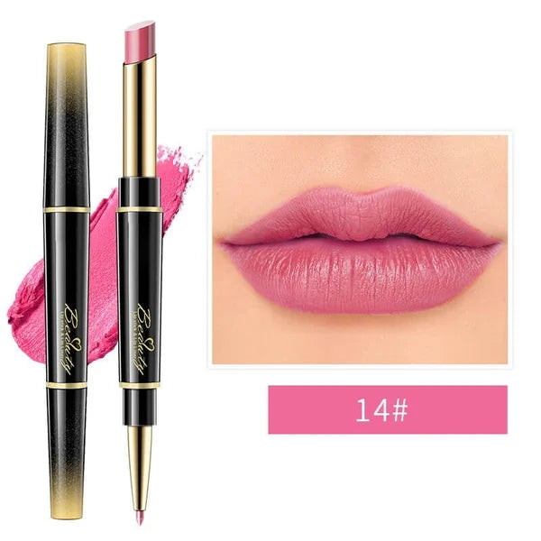 Double-ended Lipstick Automatic Lip Liner Matte Matte Waterproof Non-fading Non-stick Lipstick