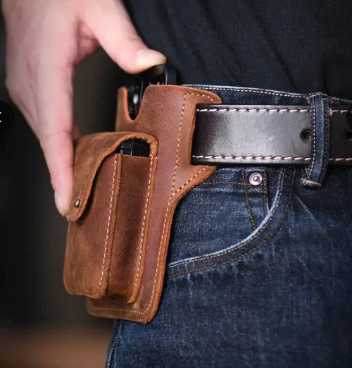 Multifunctional Leather Phone Belt Bag