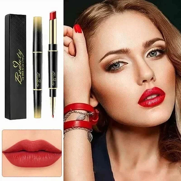 Double-ended Lipstick Automatic Lip Liner Matte Matte Waterproof Non-fading Non-stick Lipstick