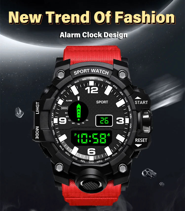 Multifunctional men's electronic watch