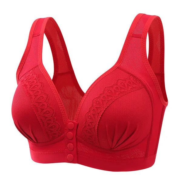 2023 Front Button Breathable Skin-Friendly Cotton Bra