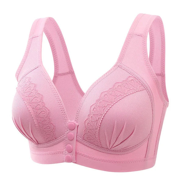 2023 Front Button Breathable Skin-Friendly Cotton Bra