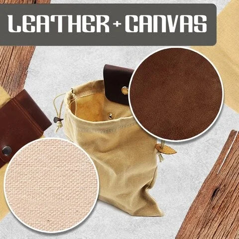 Last Day Promotion 48% OFF--Leather Canvas Pouch