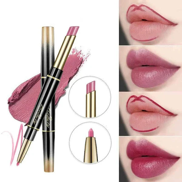 Double-ended Lipstick Automatic Lip Liner Matte Matte Waterproof Non-fading Non-stick Lipstick