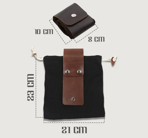 Last Day Promotion 48% OFF--Leather Canvas Pouch