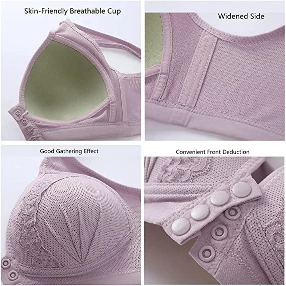 2023 Front Button Breathable Skin-Friendly Cotton Bra