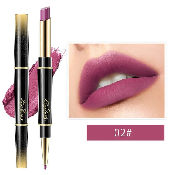 Double-ended Lipstick Automatic Lip Liner Matte Matte Waterproof Non-fading Non-stick Lipstick