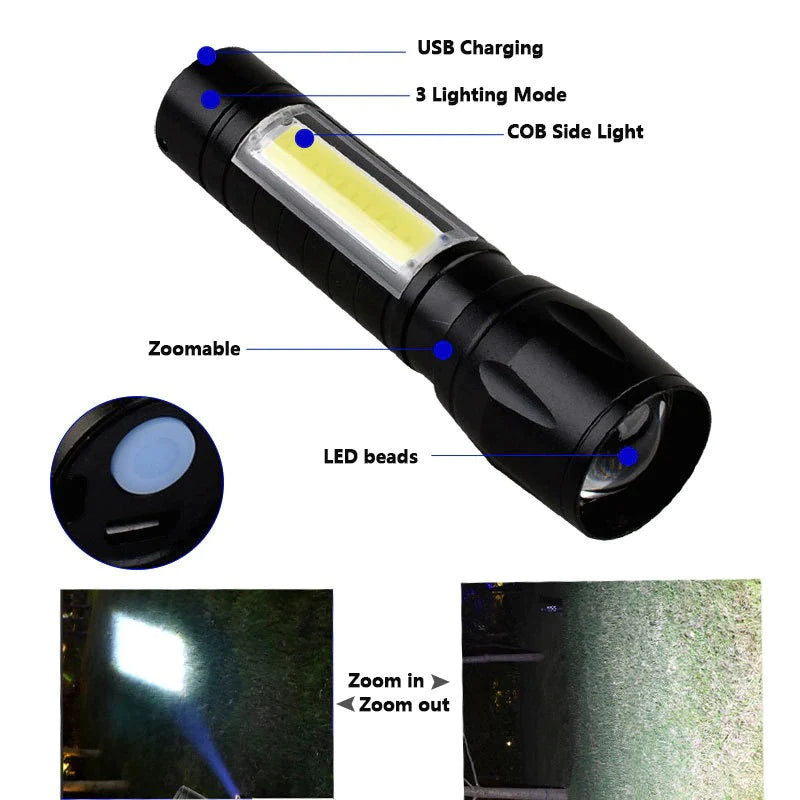 3 Lighting Modes Mini Flashlight